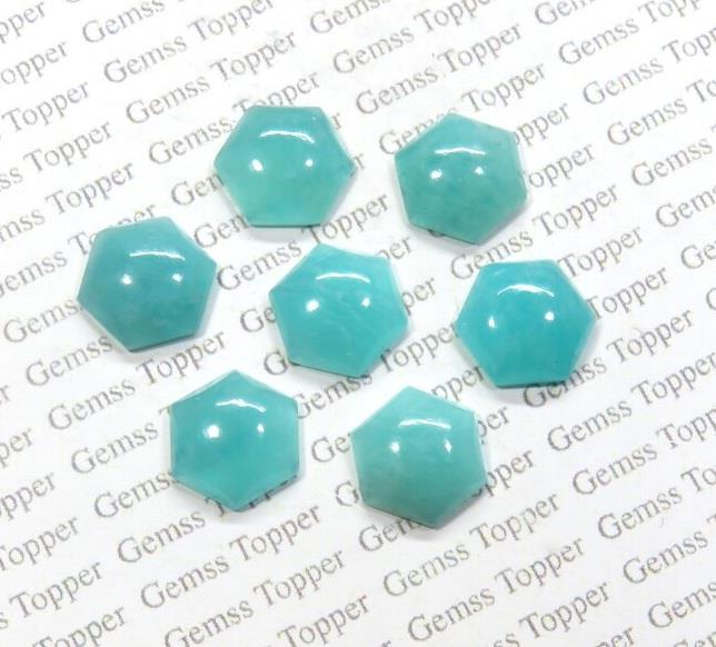 Amazonite 10x10 mm Hexagon Cabochon